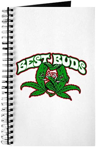 Journal (Diary) with Marijuana Best Buds on Cover White